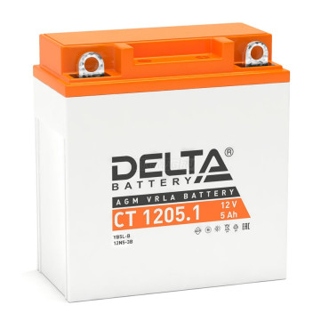 Delta CT 1205.1 — аккумулятор 5 Ач, 65 А, обратной полярности