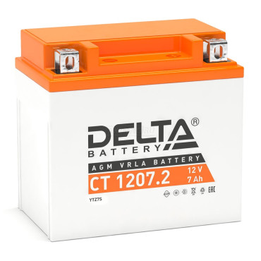 Delta CT 1207.2 — аккумулятор 7 Ач, 130 А, обратной полярности