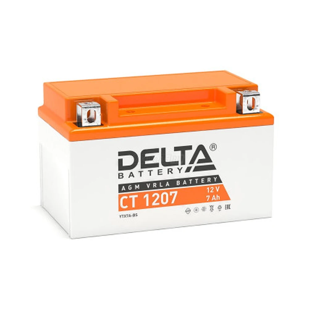 Delta CT 1207 — аккумулятор 7 Ач, 105 А, прямой полярности