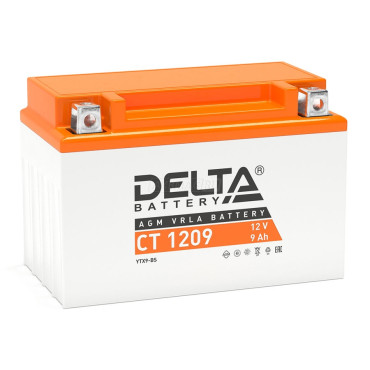 Delta CT 1209 — аккумулятор 9 Ач, 135 А, прямой полярности