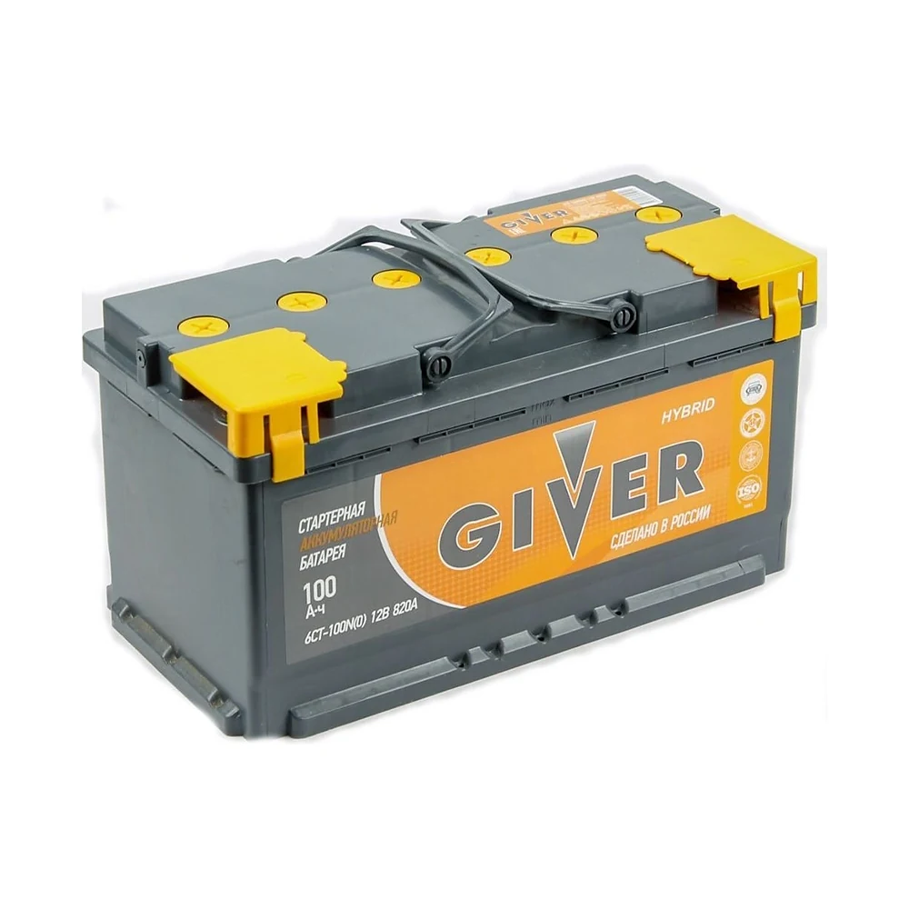 Giver 100 Ah О.П. — аккумулятор 100 Ач, 820 А, обратной полярности