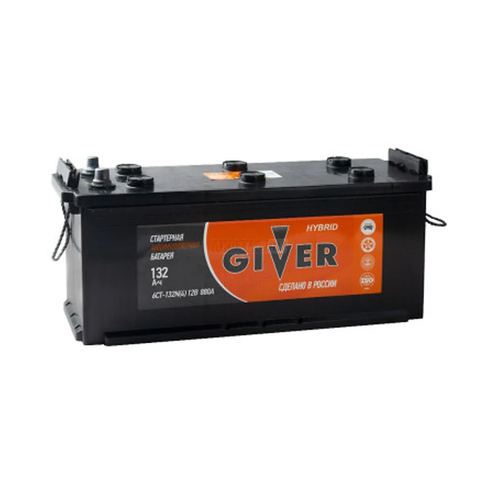 Giver Hybrid 132 euro 800A — аккумулятор 132 Ач, 800 А, обратной полярности