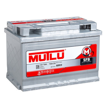 MUTLU Mega Calcium 75R — аккумулятор 75 Ач, 720 А, обратной полярности
